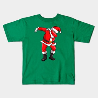 Dabbing Santa Christmas Tshirt Gift Dab Santa Claus Kids T-Shirt